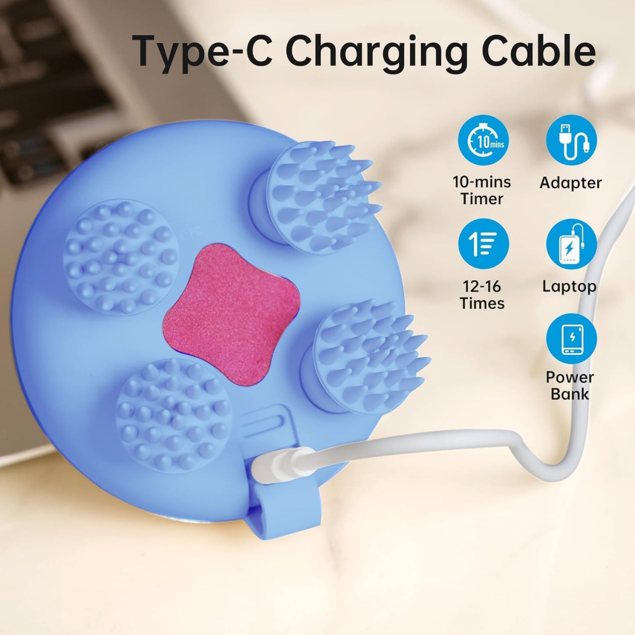 Electric Scalp Massager - Stress Relief & Hair Growth