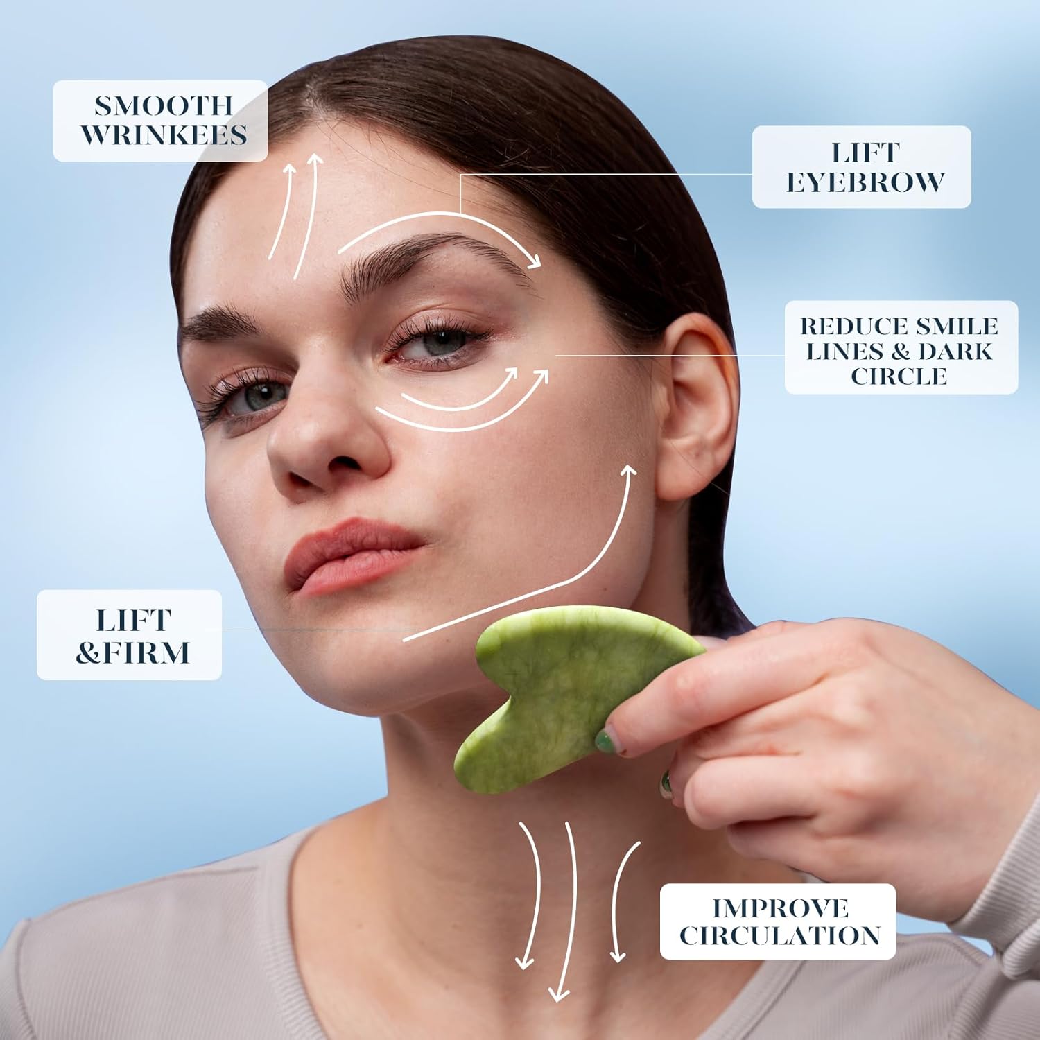 BAIMEI Ice Roller and Gua Sha Set for Face and Eyes